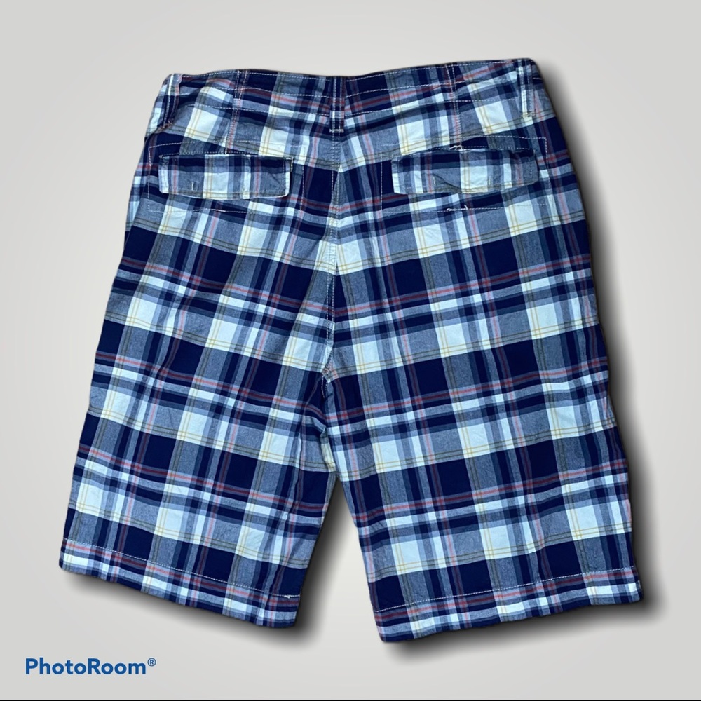 Nautica Jean Co. Blue, White, Red, & Yellow Plaid Bermuda Shorts - Picture 2 of 16